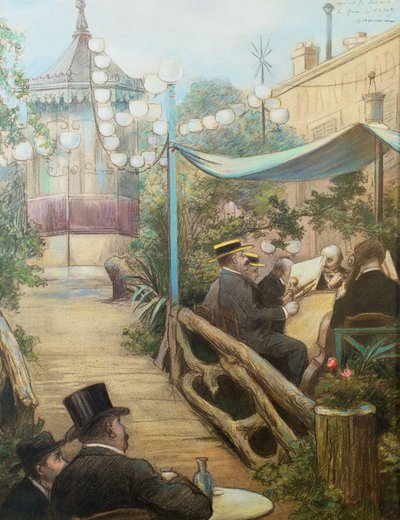 The Aperitif Concert, Rue Dorsel by Charles Maurin